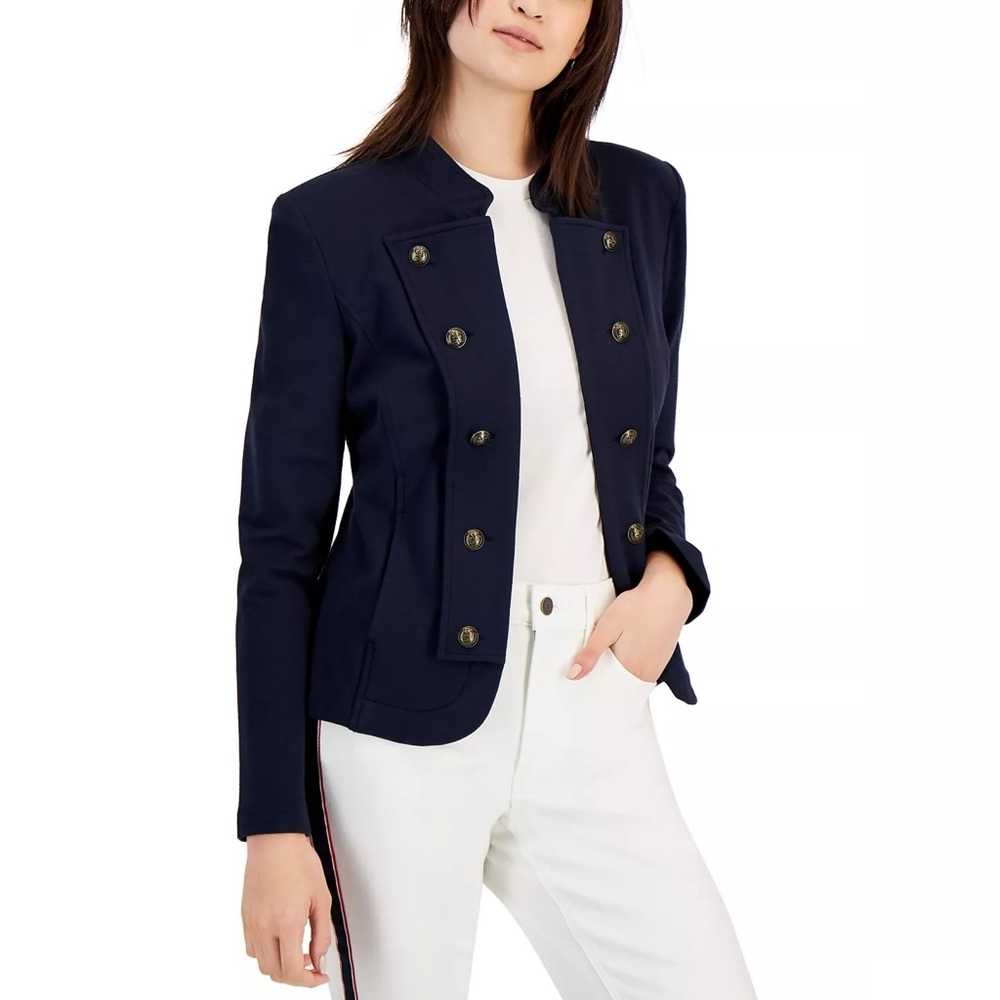 NEW with Tags! TOMMY HILFIGER Military Band Jacket. Size XL. Color: Navy